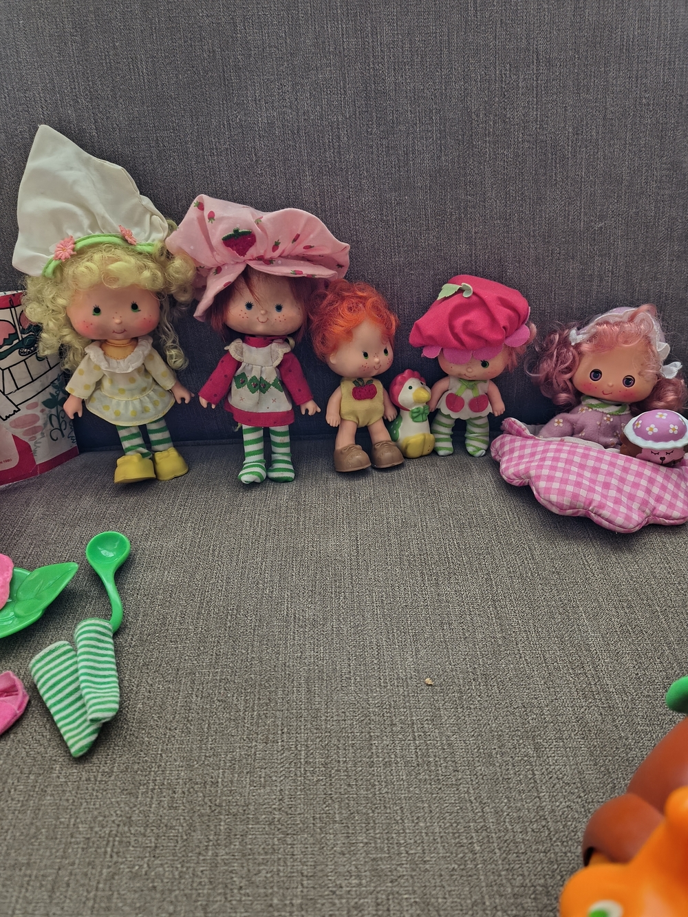Vintage 1980s Strawberry Shortcake Dolls And Accessories
